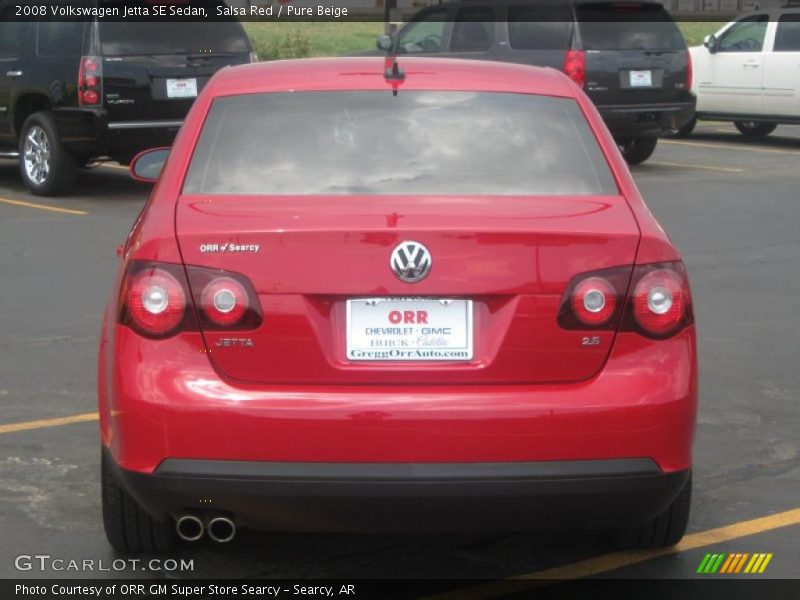 Salsa Red / Pure Beige 2008 Volkswagen Jetta SE Sedan
