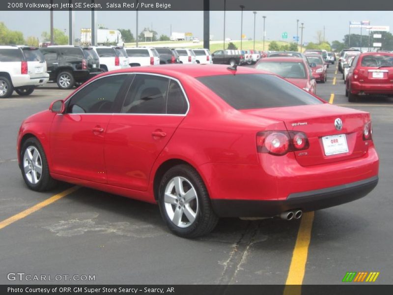Salsa Red / Pure Beige 2008 Volkswagen Jetta SE Sedan