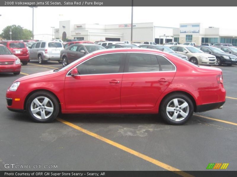 Salsa Red / Pure Beige 2008 Volkswagen Jetta SE Sedan