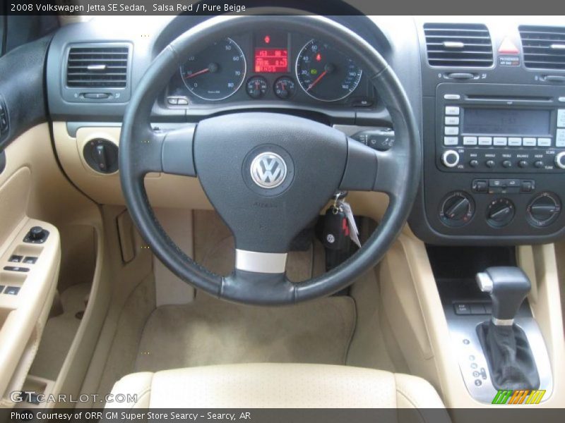 Salsa Red / Pure Beige 2008 Volkswagen Jetta SE Sedan