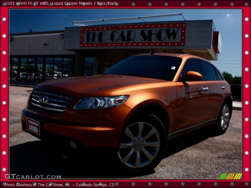 Liquid Copper Metallic / Brick/Black 2003 Infiniti FX 35 AWD