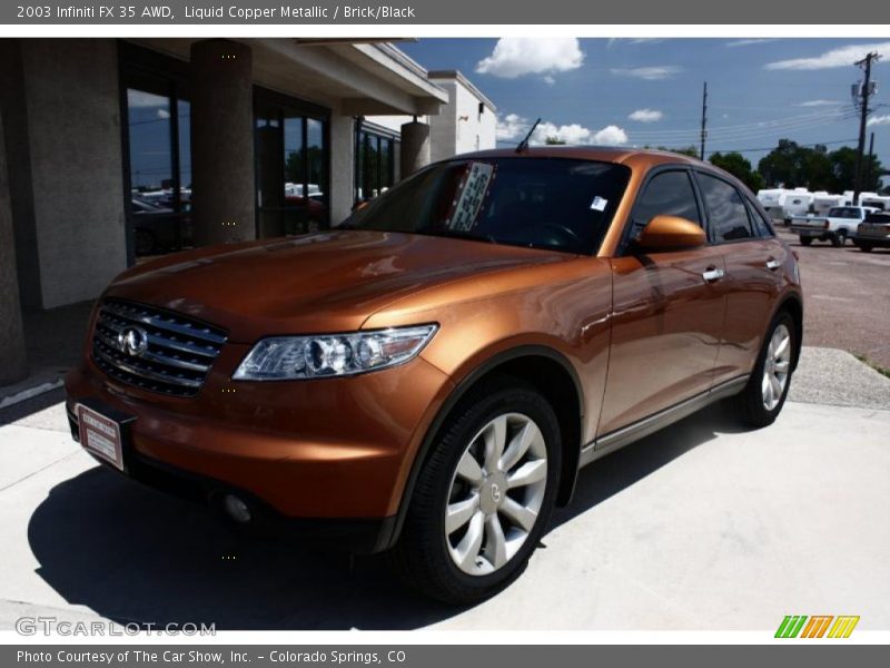 Liquid Copper Metallic / Brick/Black 2003 Infiniti FX 35 AWD
