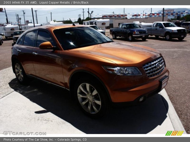 Liquid Copper Metallic / Brick/Black 2003 Infiniti FX 35 AWD