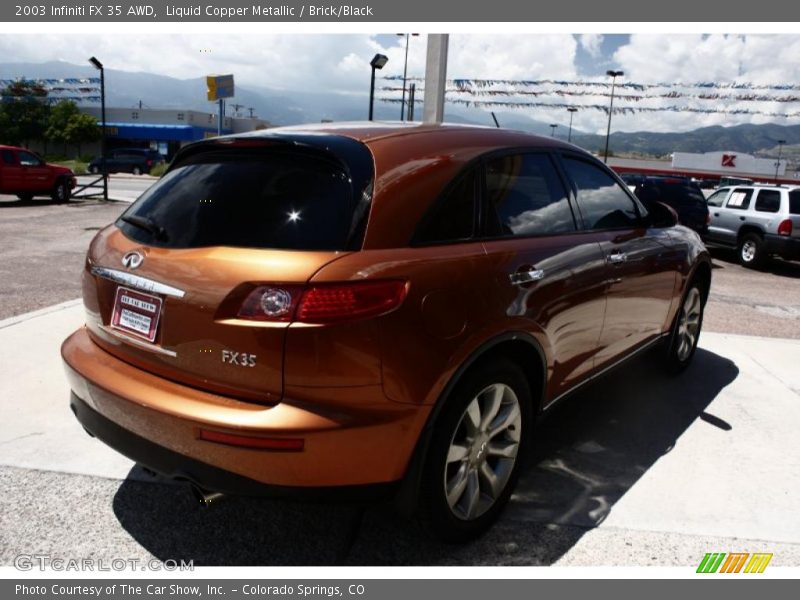 Liquid Copper Metallic / Brick/Black 2003 Infiniti FX 35 AWD