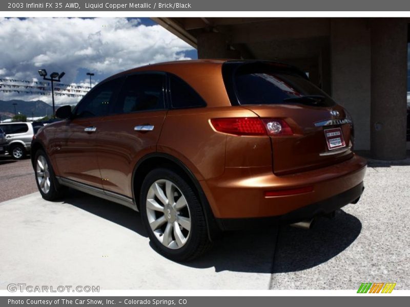 Liquid Copper Metallic / Brick/Black 2003 Infiniti FX 35 AWD