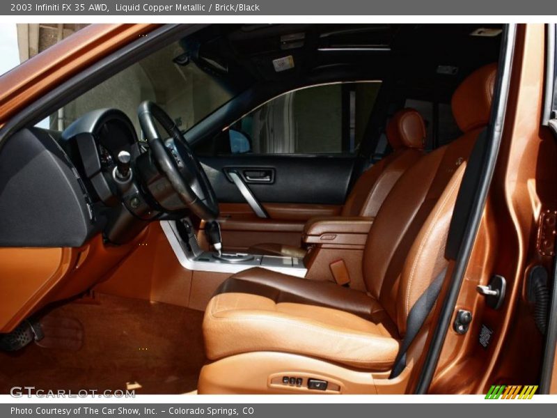 Liquid Copper Metallic / Brick/Black 2003 Infiniti FX 35 AWD