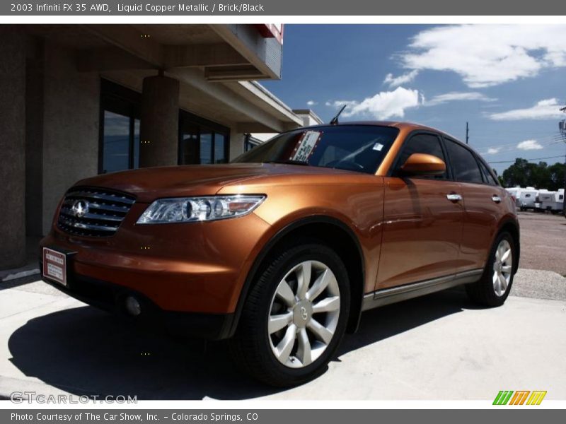 Liquid Copper Metallic / Brick/Black 2003 Infiniti FX 35 AWD