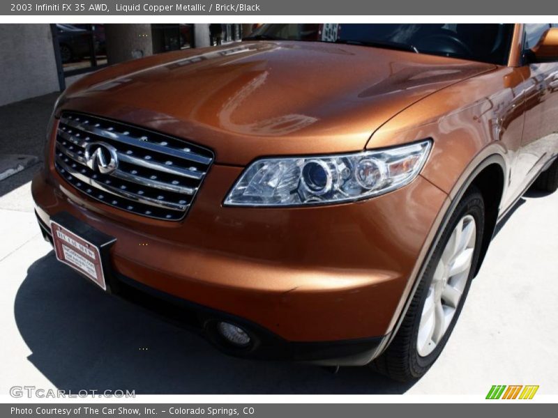 Liquid Copper Metallic / Brick/Black 2003 Infiniti FX 35 AWD