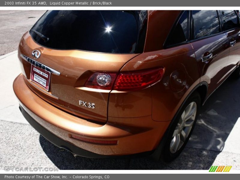 Liquid Copper Metallic / Brick/Black 2003 Infiniti FX 35 AWD