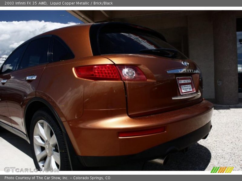 Liquid Copper Metallic / Brick/Black 2003 Infiniti FX 35 AWD
