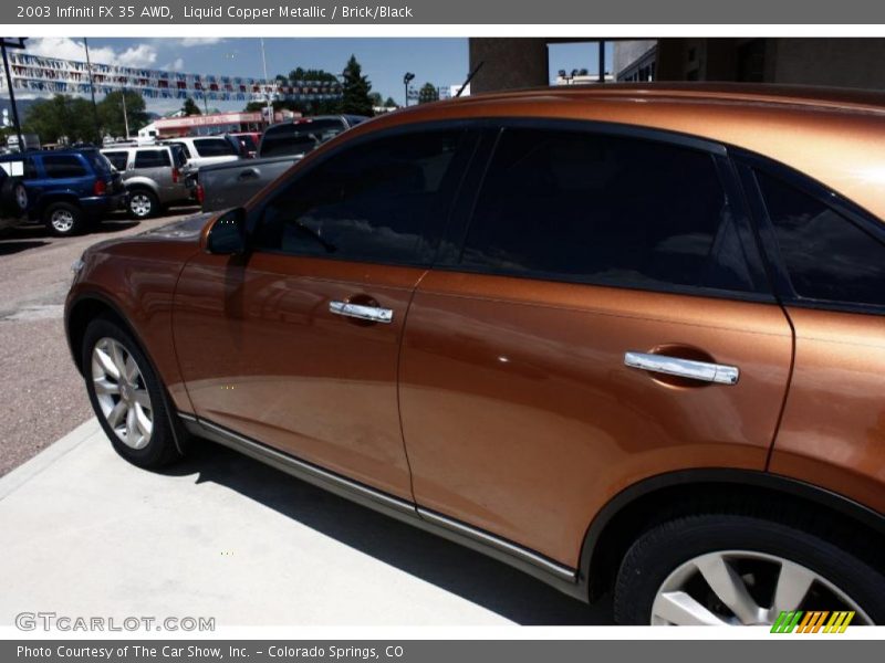 Liquid Copper Metallic / Brick/Black 2003 Infiniti FX 35 AWD