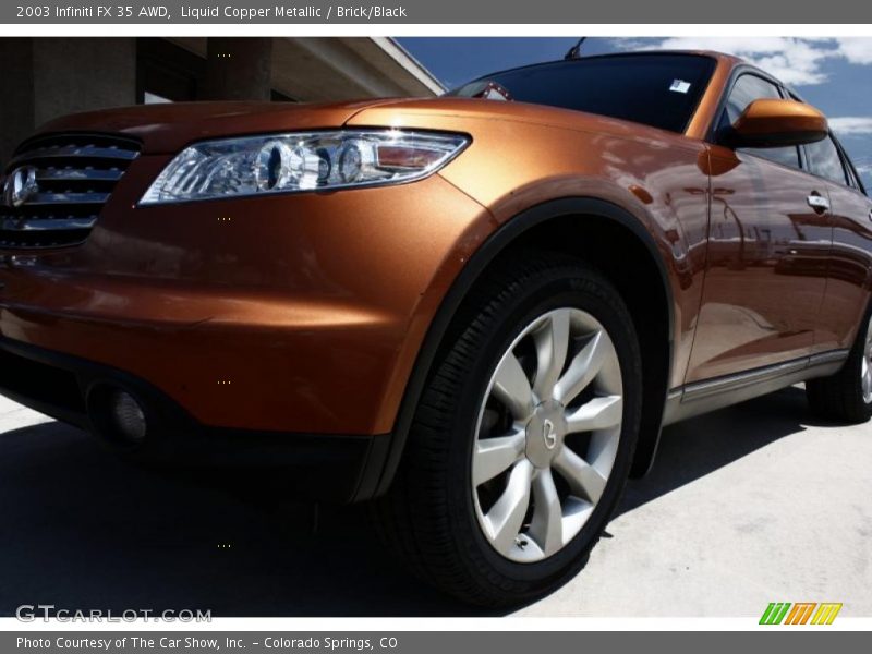 Liquid Copper Metallic / Brick/Black 2003 Infiniti FX 35 AWD