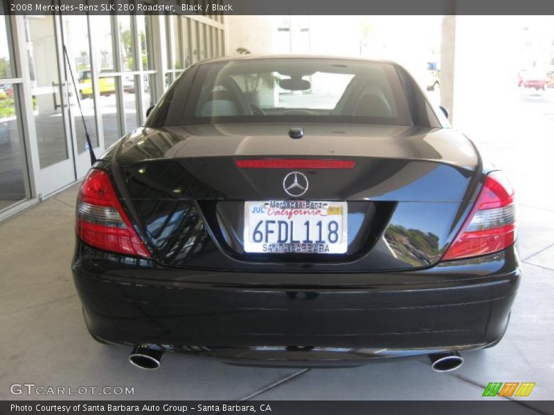 Black / Black 2008 Mercedes-Benz SLK 280 Roadster