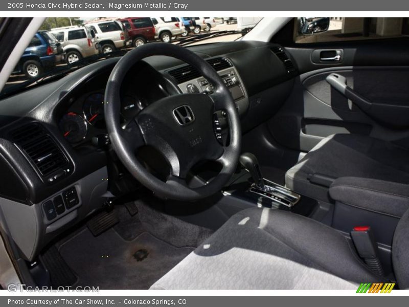 Magnesium Metallic / Gray 2005 Honda Civic Hybrid Sedan