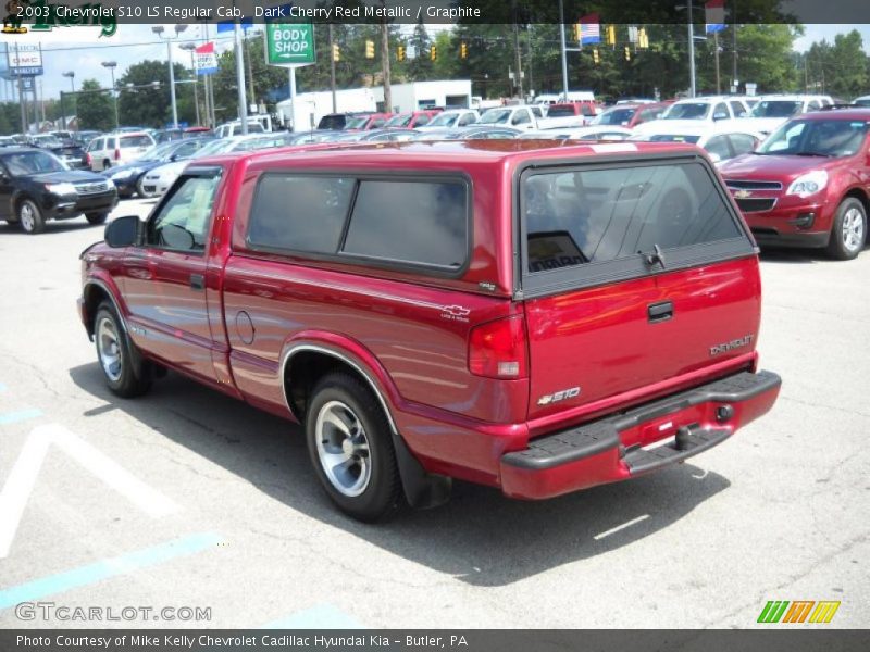 Dark Cherry Red Metallic / Graphite 2003 Chevrolet S10 LS Regular Cab