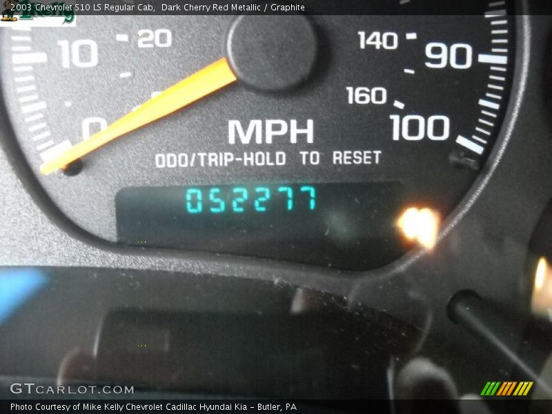 Dark Cherry Red Metallic / Graphite 2003 Chevrolet S10 LS Regular Cab
