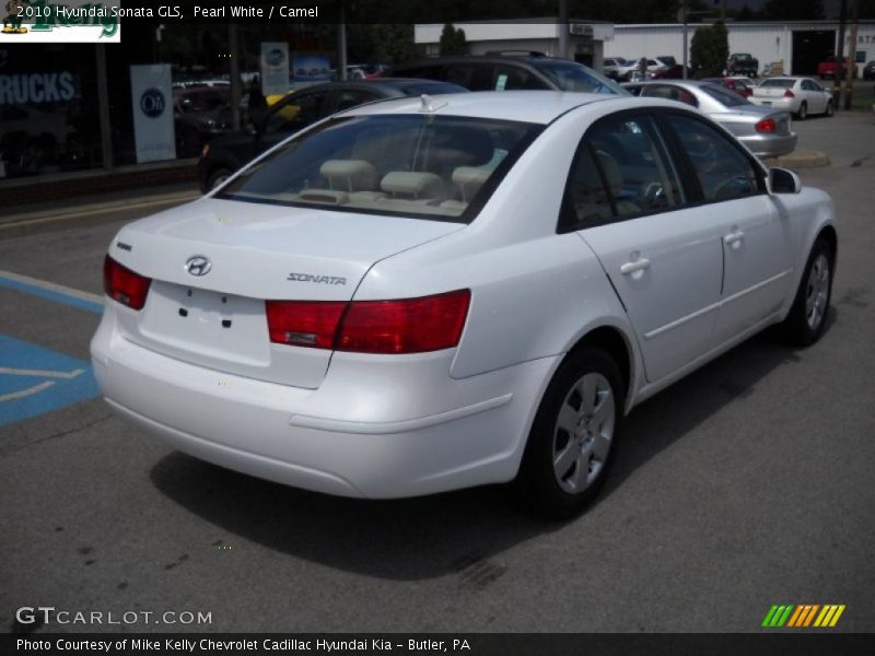 Pearl White / Camel 2010 Hyundai Sonata GLS