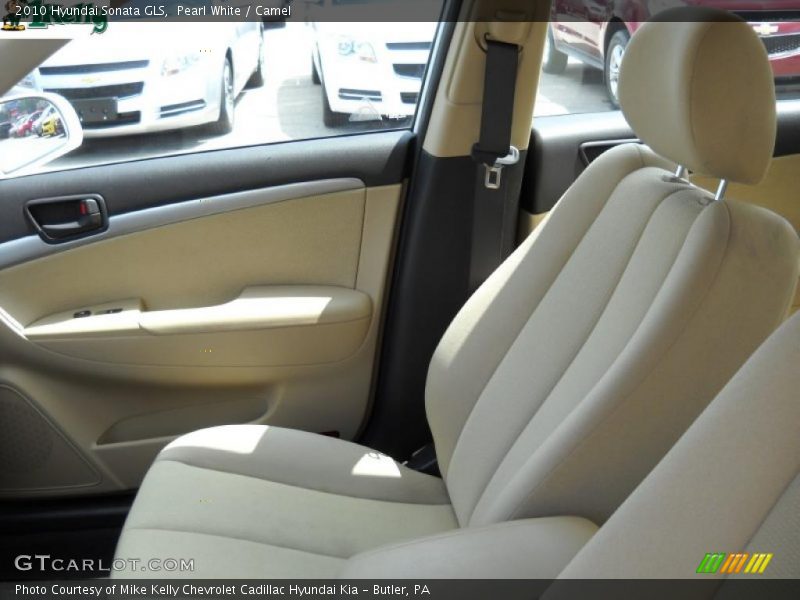 Pearl White / Camel 2010 Hyundai Sonata GLS