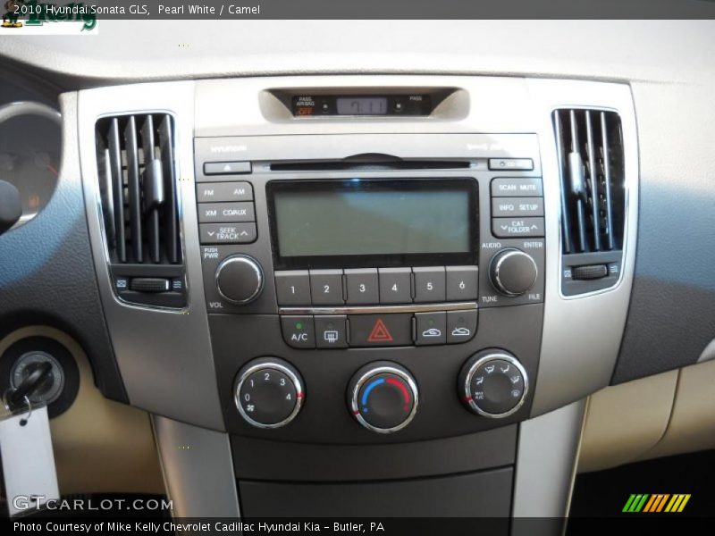 Pearl White / Camel 2010 Hyundai Sonata GLS