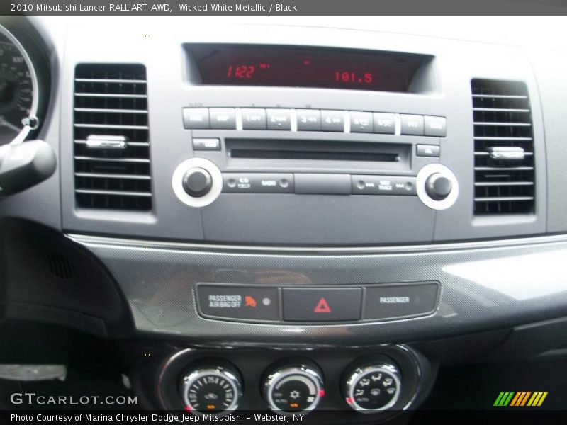 Wicked White Metallic / Black 2010 Mitsubishi Lancer RALLIART AWD