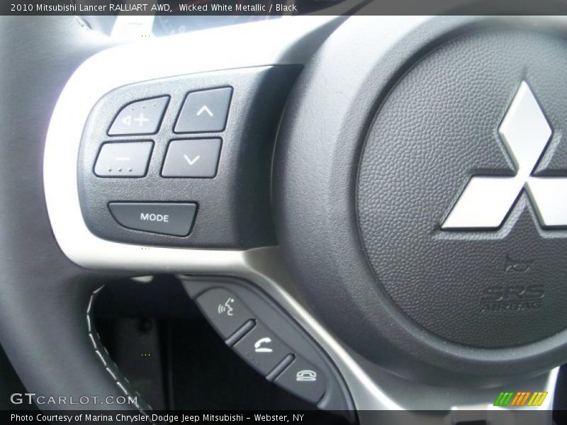 Wicked White Metallic / Black 2010 Mitsubishi Lancer RALLIART AWD