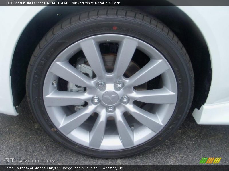 Wicked White Metallic / Black 2010 Mitsubishi Lancer RALLIART AWD