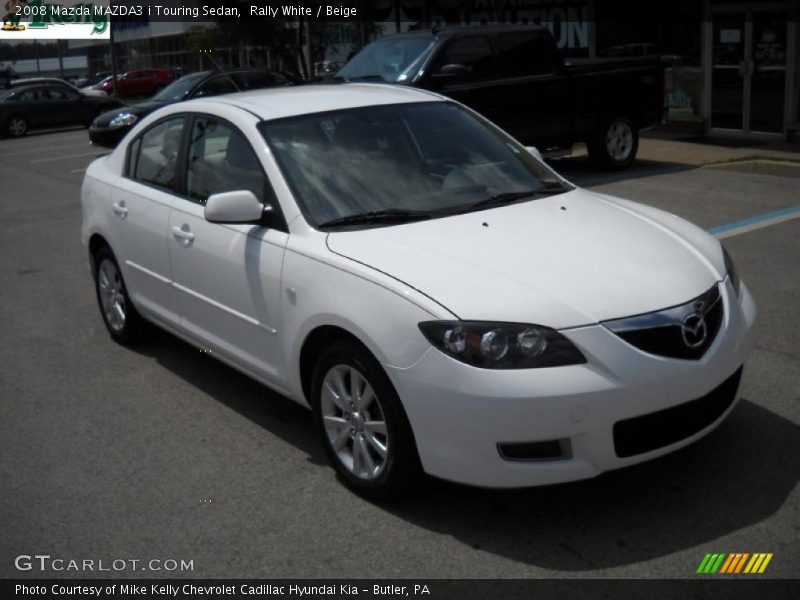 Rally White / Beige 2008 Mazda MAZDA3 i Touring Sedan