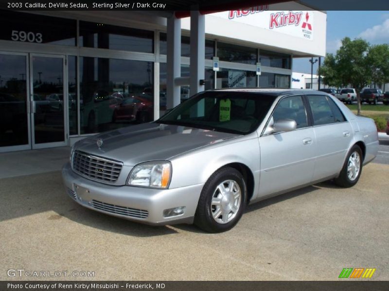 Sterling Silver / Dark Gray 2003 Cadillac DeVille Sedan