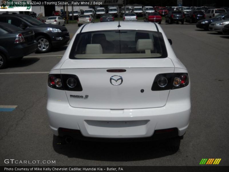 Rally White / Beige 2008 Mazda MAZDA3 i Touring Sedan