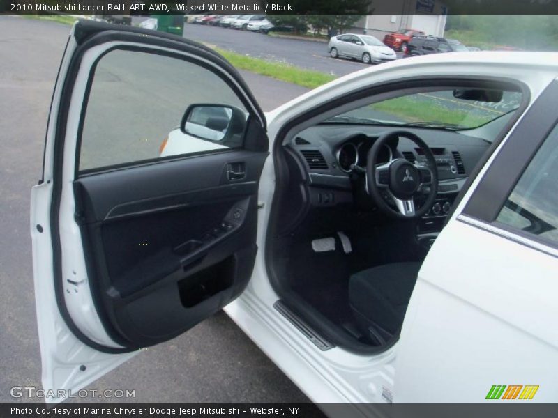 Wicked White Metallic / Black 2010 Mitsubishi Lancer RALLIART AWD