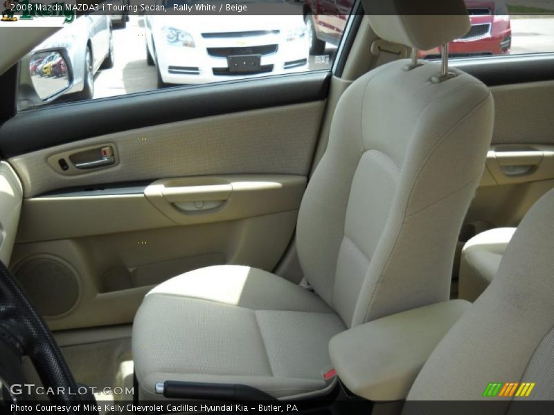 Rally White / Beige 2008 Mazda MAZDA3 i Touring Sedan