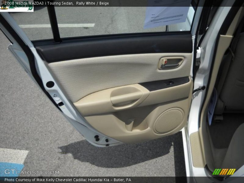 Rally White / Beige 2008 Mazda MAZDA3 i Touring Sedan