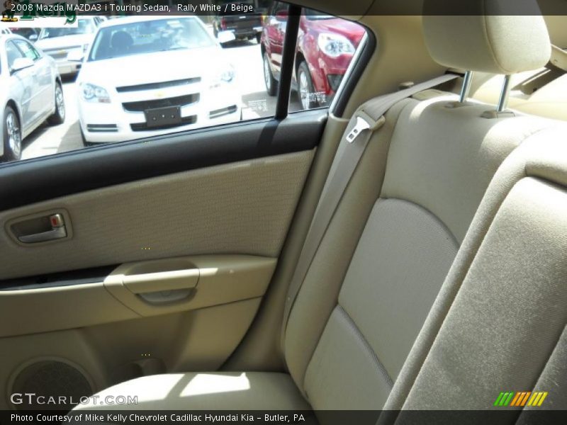 Rally White / Beige 2008 Mazda MAZDA3 i Touring Sedan