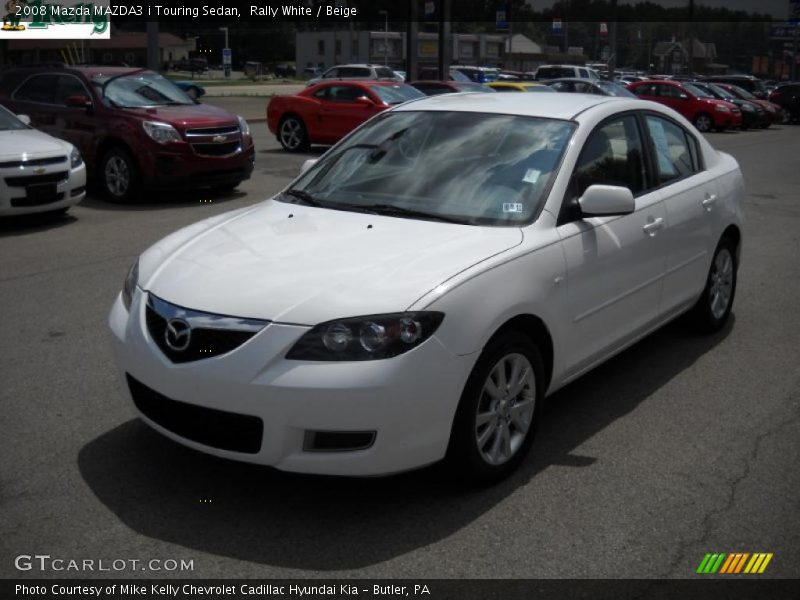 Rally White / Beige 2008 Mazda MAZDA3 i Touring Sedan