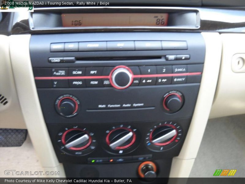 Rally White / Beige 2008 Mazda MAZDA3 i Touring Sedan