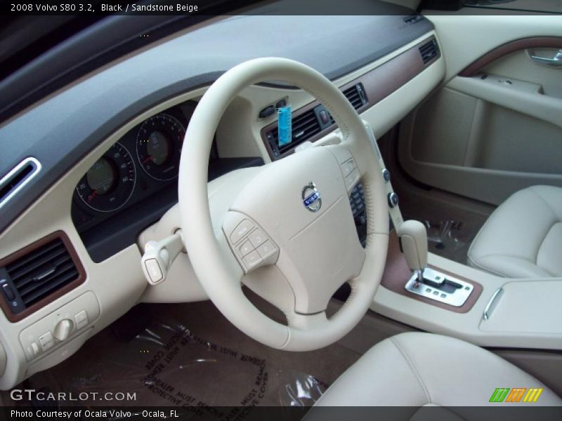 Black / Sandstone Beige 2008 Volvo S80 3.2