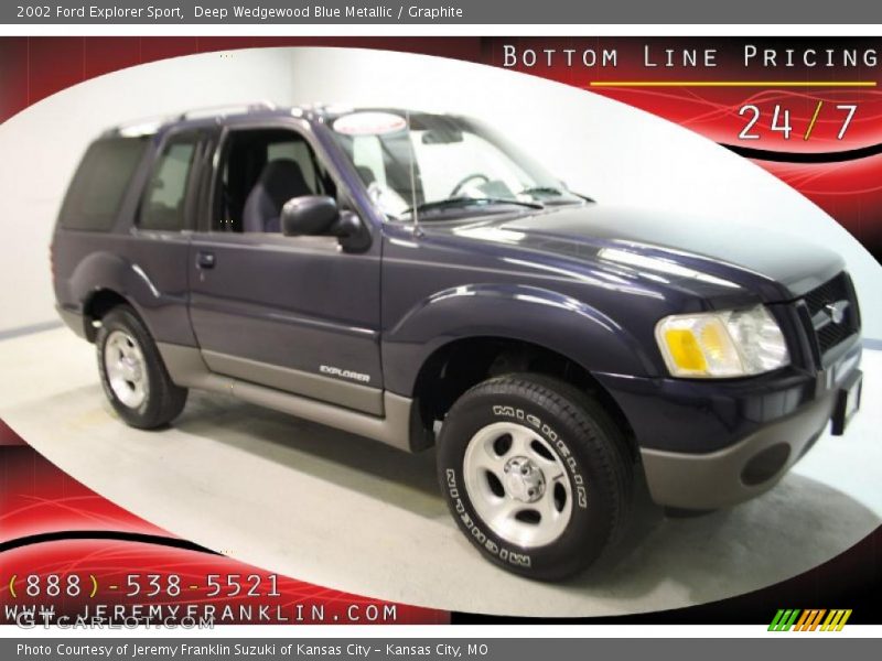 Deep Wedgewood Blue Metallic / Graphite 2002 Ford Explorer Sport