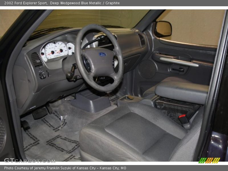 Deep Wedgewood Blue Metallic / Graphite 2002 Ford Explorer Sport