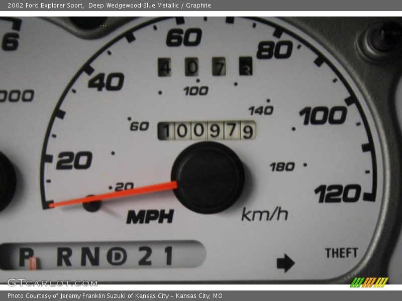Deep Wedgewood Blue Metallic / Graphite 2002 Ford Explorer Sport