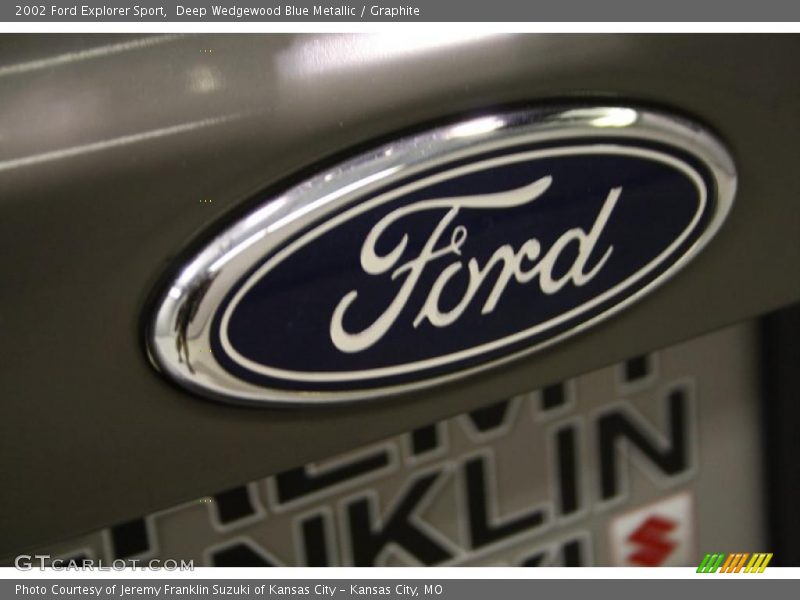 Deep Wedgewood Blue Metallic / Graphite 2002 Ford Explorer Sport