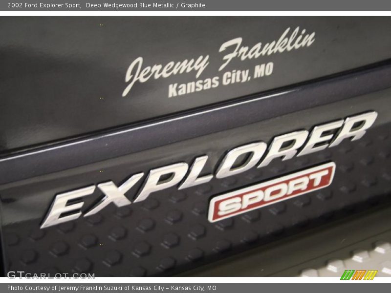 Deep Wedgewood Blue Metallic / Graphite 2002 Ford Explorer Sport