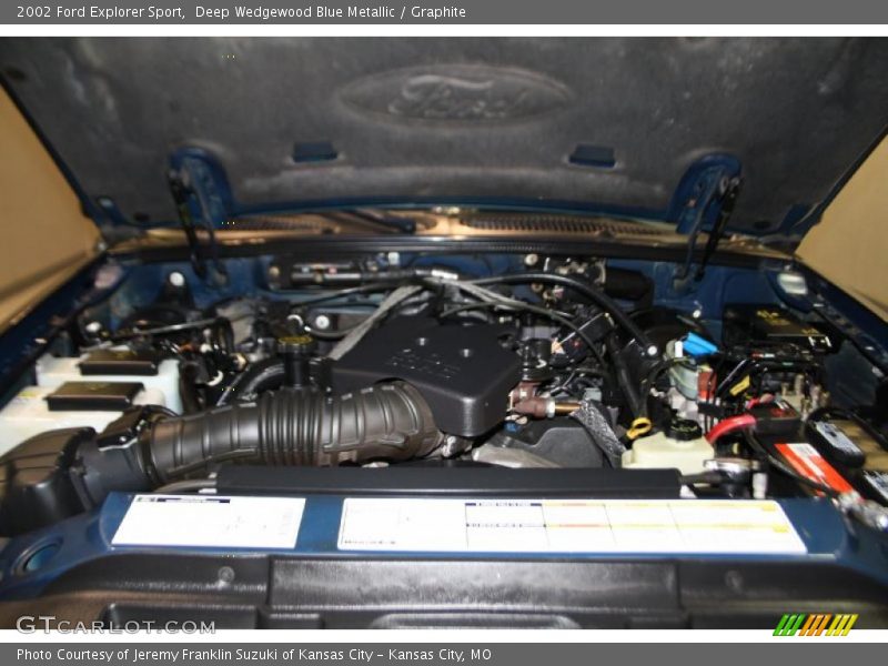 Deep Wedgewood Blue Metallic / Graphite 2002 Ford Explorer Sport