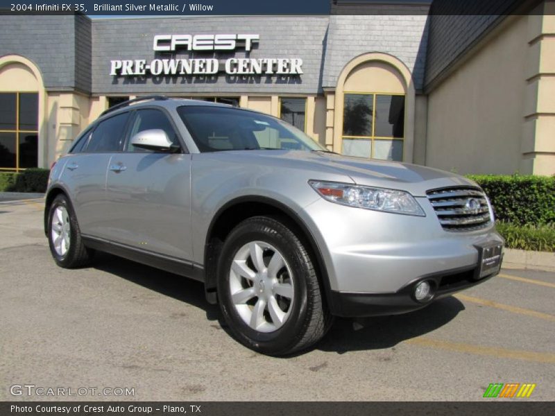Brilliant Silver Metallic / Willow 2004 Infiniti FX 35