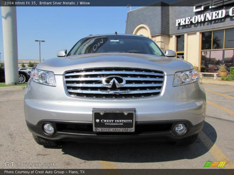 Brilliant Silver Metallic / Willow 2004 Infiniti FX 35