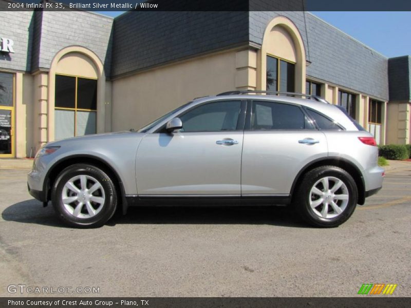 Brilliant Silver Metallic / Willow 2004 Infiniti FX 35