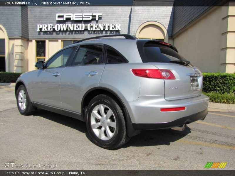 Brilliant Silver Metallic / Willow 2004 Infiniti FX 35