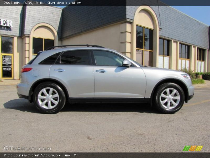 Brilliant Silver Metallic / Willow 2004 Infiniti FX 35