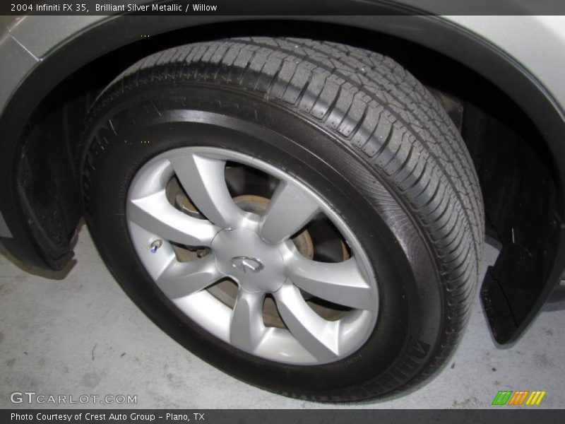 Brilliant Silver Metallic / Willow 2004 Infiniti FX 35