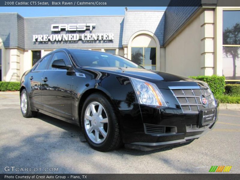 Black Raven / Cashmere/Cocoa 2008 Cadillac CTS Sedan