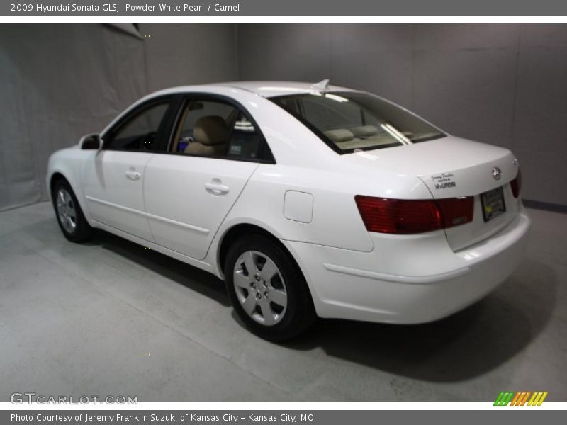 Powder White Pearl / Camel 2009 Hyundai Sonata GLS